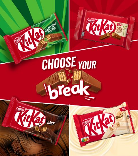 KitKat Hazelnut Dark White Milk